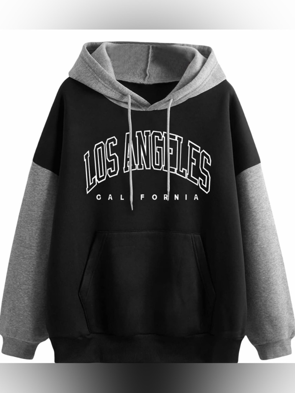Los Angeles Graphic Hooded Sweatshirt - Black & Gray